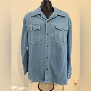 Western Vintage Over Shirt in Powder Blue